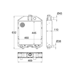 RADIATORE ADATTABILE RIF. ORIGINALE 3680064M91