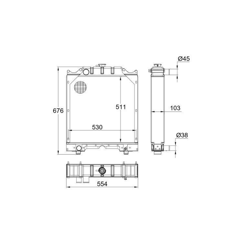 RADIATORE ADATTABILE RIF. ORIGINALE 5167365