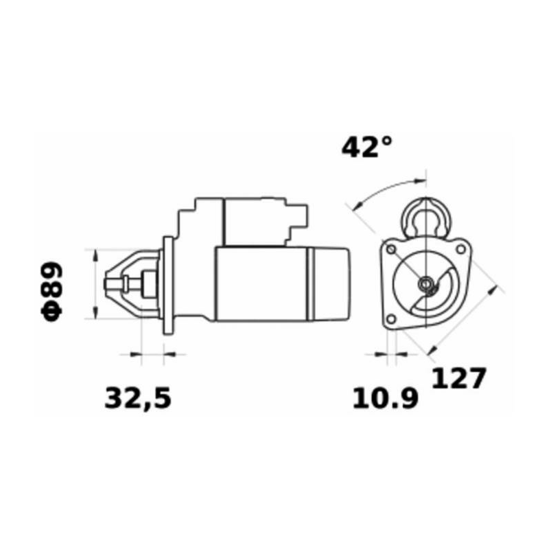 MOTORINO AVVIAMENTO ORIGINALE MAHLE MS395 / LETRIKA IS1378