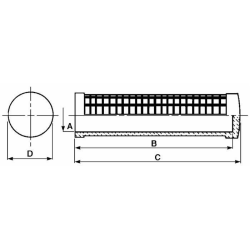 MANOPOLA Ø 28MM, LUNGHEZZA 123MM IN PVC