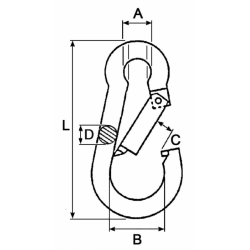MOSCHETTONE FILO DIAMETRO 9MM E LUNGHEZZA 90MM