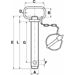 SPINA ATTACCO Ø19 UTILE-165 + COPPIGLIA