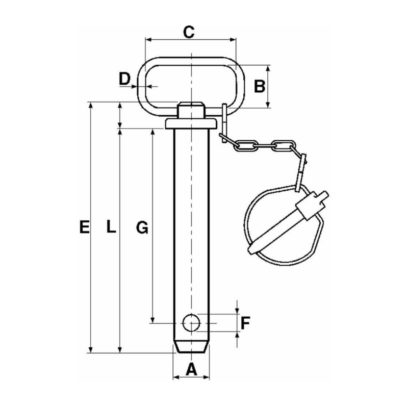 SPINA ATTACCO Ø28 UTILE-165 + COPPIGLIA