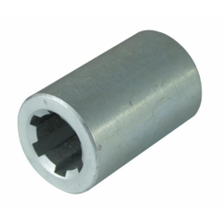 BUSSOLA SCANALATA Ø 38MM, PROFILO 21X25X5MM, L-60 MM