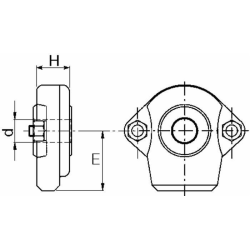 SUPP.ROT.SFERICA Ø-28 INFERIORE SMONTABILE