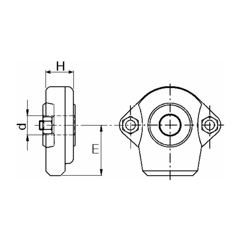SUPP.ROT.SFERICA Ø-28 INFERIORE SMONTABILE