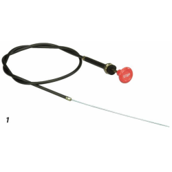 TIRANTE STOP MOTORE, CAVO L - 1200MM E POMELLO STOP ROSSO