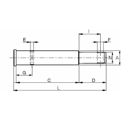 PERNO PER ATTACCO ATTREZZI Ø 22-28 L-172