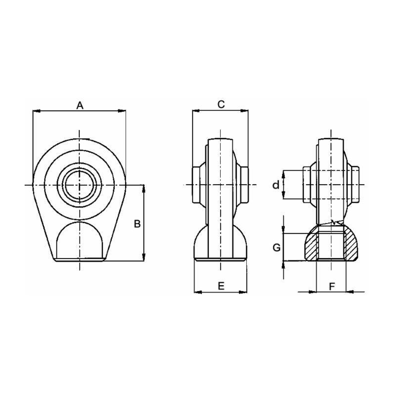 SUPP.ROT.SFERICA Ø-25 TESTAØ-85 INTER-70 SUPER. M27X2