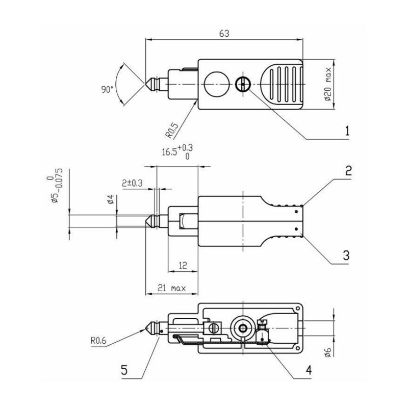 Spina bipolare 12-24 V in plastica
