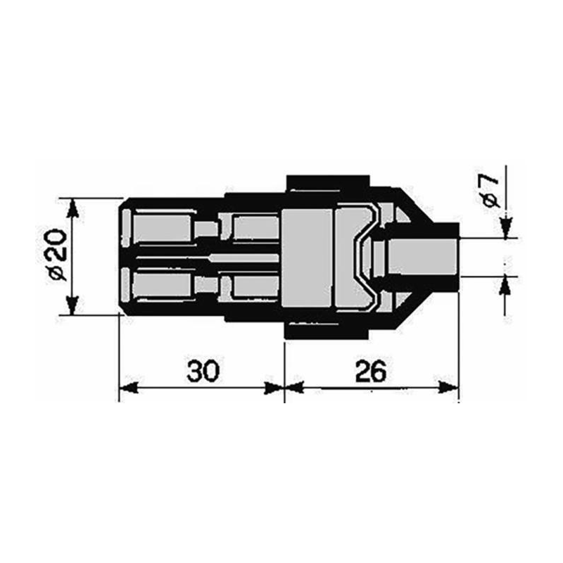 Spina 2 poli 12-24 V in plastica