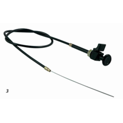 TIRANTE STOP MOTORE, CAVO L - 1200MM CON LEVA D'ARRESTO E POMELLO NERO