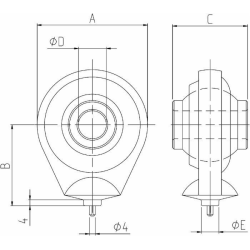 SUPP.ROT.SFERICA Ø-19 TESTAØ-75 INTER-55 SUPER.+SPINA