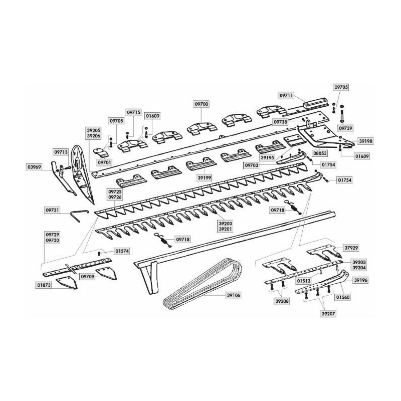ASTA FORATA PER DENTIERA L - 2,12MT