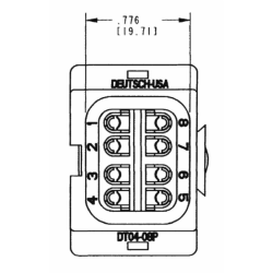 CONNETTORE E PIASTRINA PRESA 8 POLI CONNEX