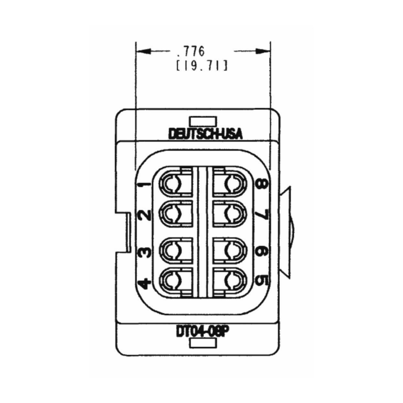 CONNETTORE E PIASTRINA PRESA 8 POLI CONNEX