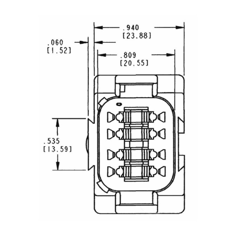 CONNETTORE E PIASTRINA PRESA 8 POLI CONNEX