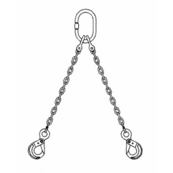 TIRANTE CATENA 2 BRACCI L - 4000MM, Ø 7MM