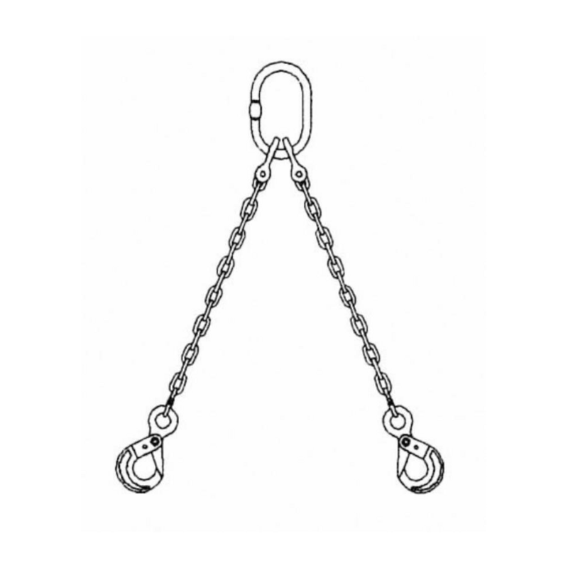 TIRANTE CATENA 2 BRACCI L - 2000MM, Ø 8MM