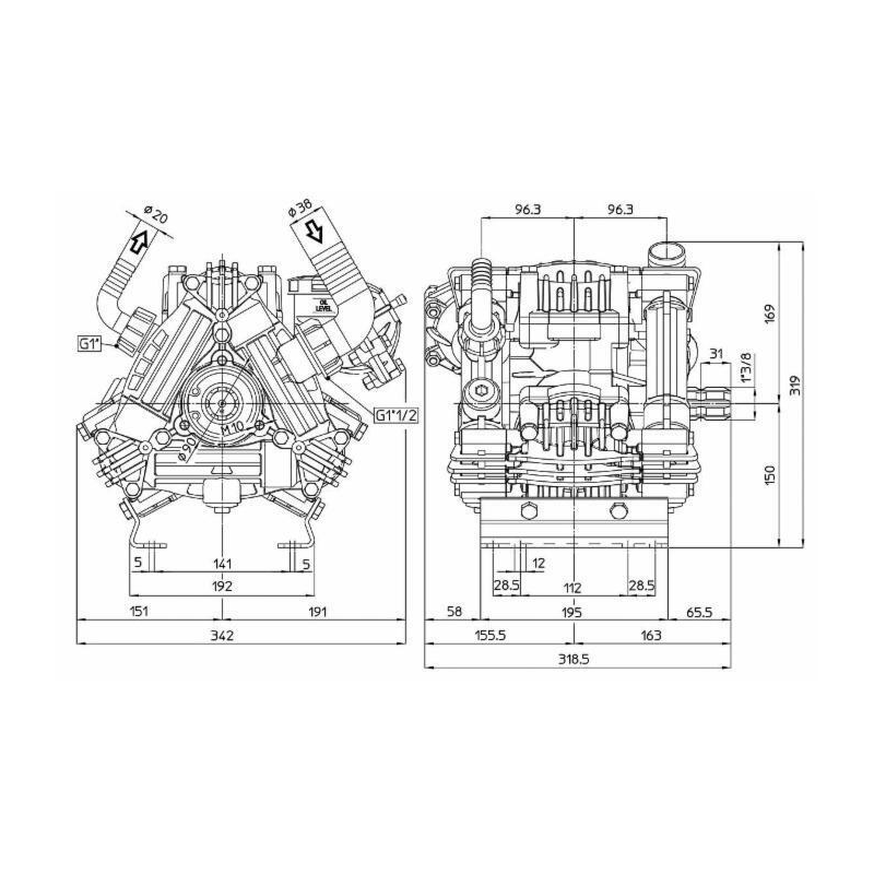 POMPA A MEMBRANA MOD.UDOR ZETA 120 1C