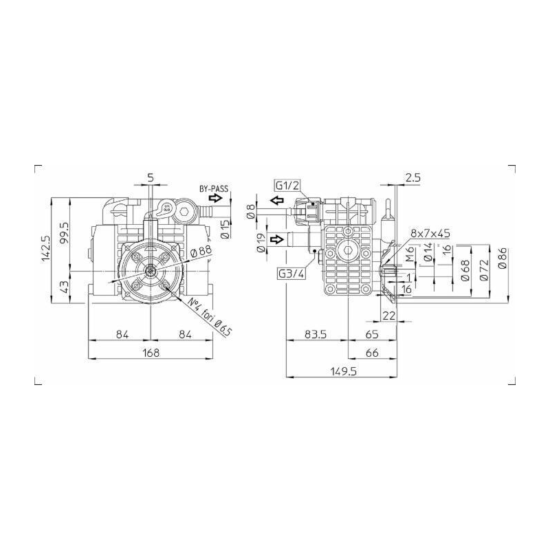 ELETTROPOMPA  MOD UDOR KAPPA 15 220V