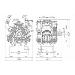 POMPA A MEMBRANA MOD.UDOR  ZETA 70 1 C