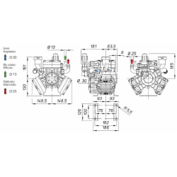 Pompa a 3 membrane Comet P 40/20