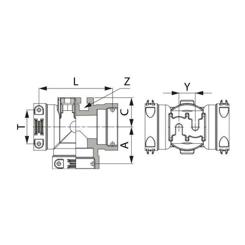 RACCORDO A T T4F-T4F-T4F