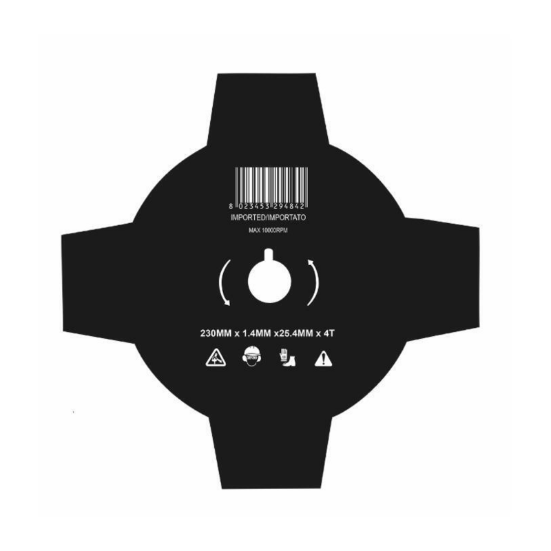 DISCO 4 DENTI ACCIAIO Ø230-1.4