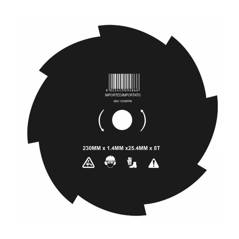 DISCO 8 DENTI ACCIAIO Ø230-1.4