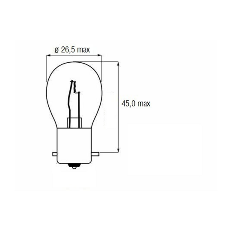 Lampadina alogena P21/5W 12V 21/5W BAY15d