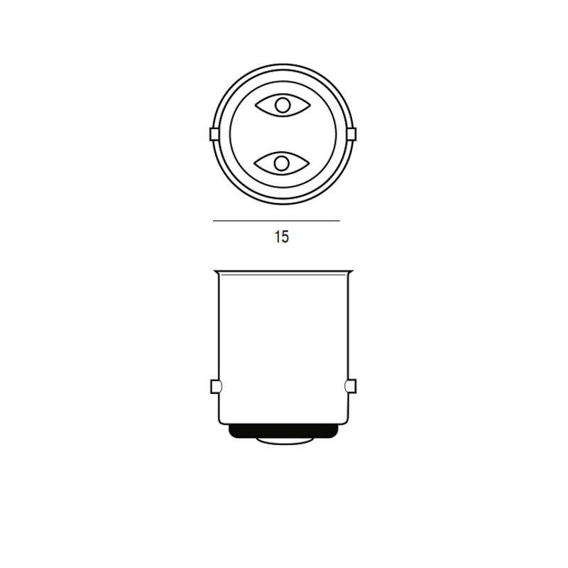 Lampadina alogena P21/5W 12V 21/5W BAY15d