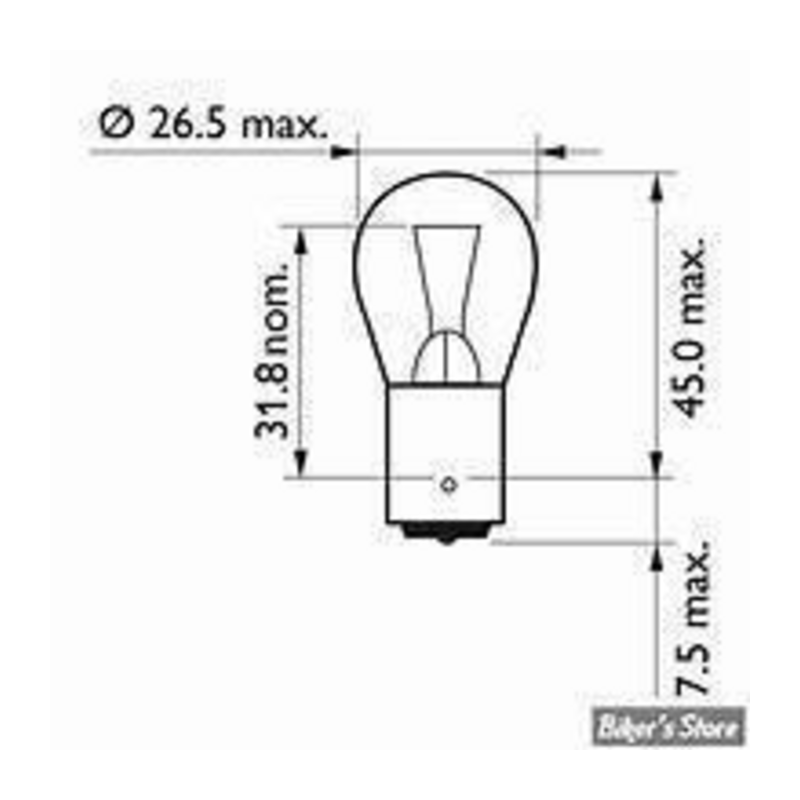 Lampadina alogena P21 12V 21W BA15s