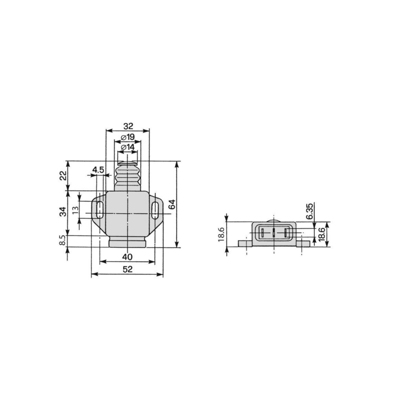 Interruttore luci di arresto a scatto rapido