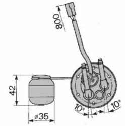 Sensore di livello carburante 12-24V ad asta, profondità di installazione 330,5 mm
