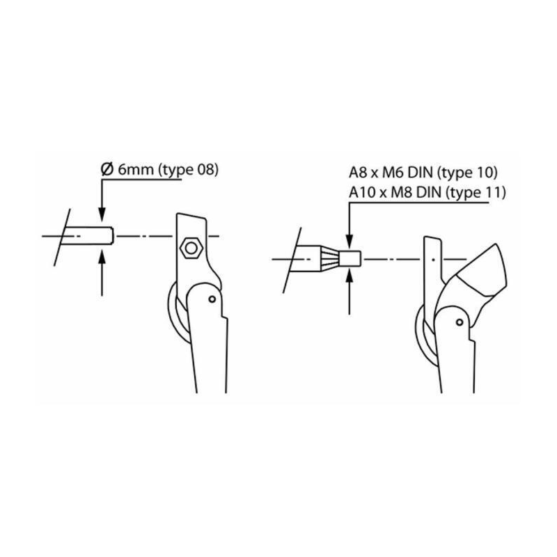 BRACCIO TERGICRISTALLO SINGOLO REGOLABILE