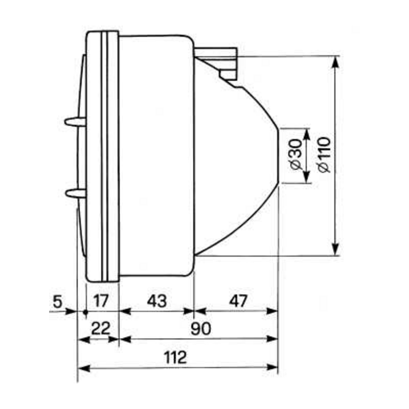 PROIETTORE SIMMETRICO 140X140MM
