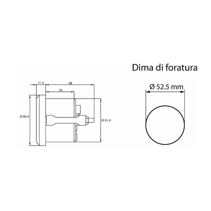 INDICATORE TEMPERATURA ACQUA 12V