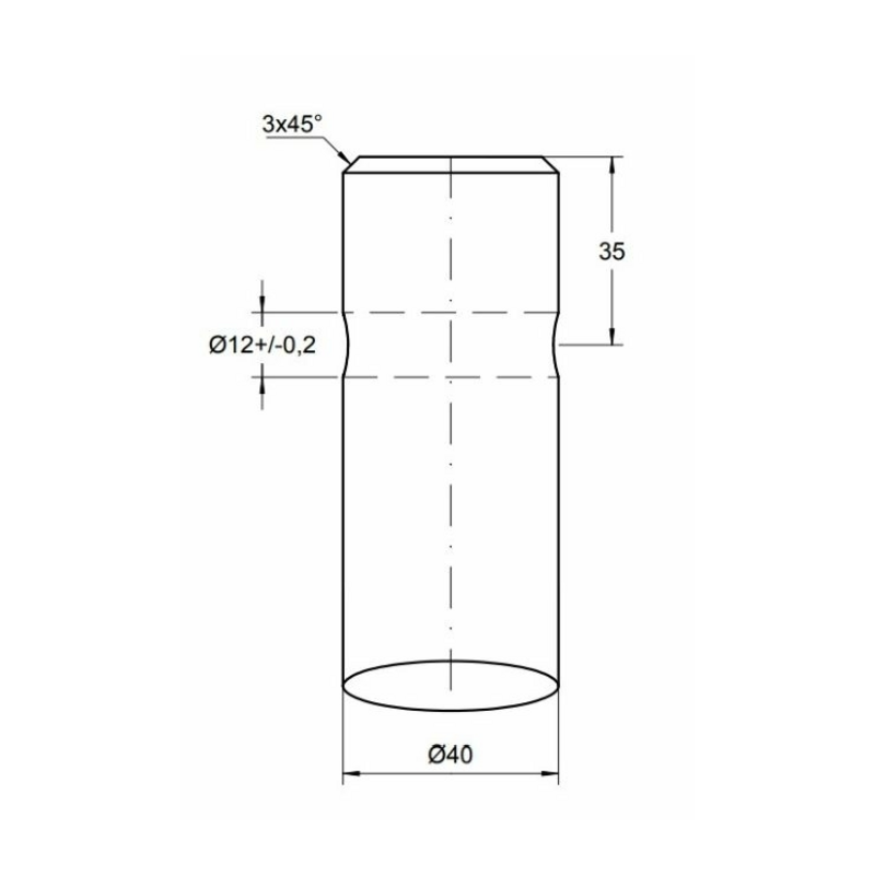 PUNTA FORATA CARICAMENTO FRONTALE Ø 40x1400 MM