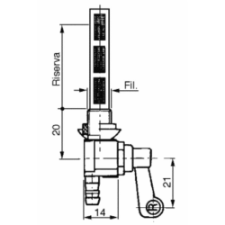 RUBINETTO PER SERBATOI BENZINA E PETROLIO Ø6
