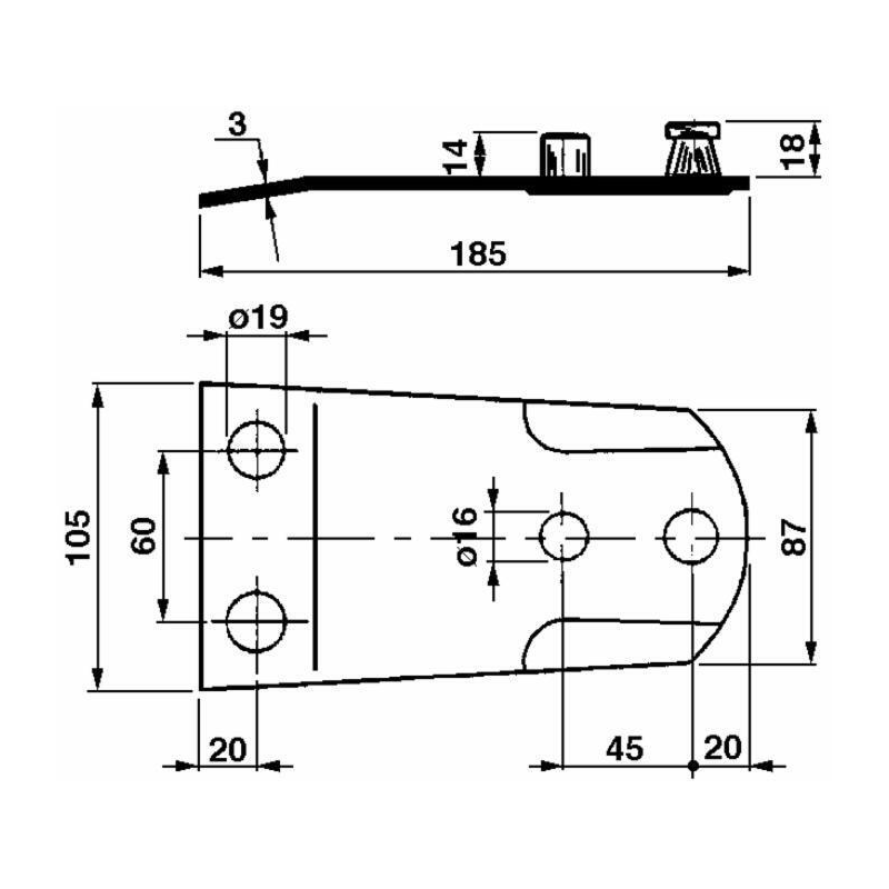 PIASTRA PORTACOLTELLO