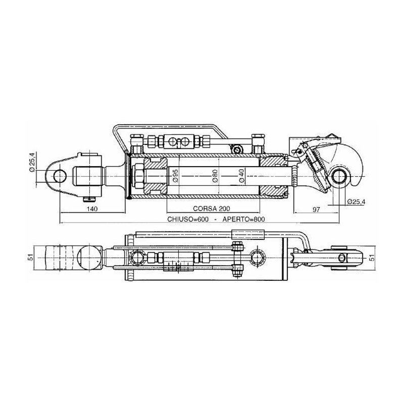 3°PUNTO IDRAULICO 80X40X200