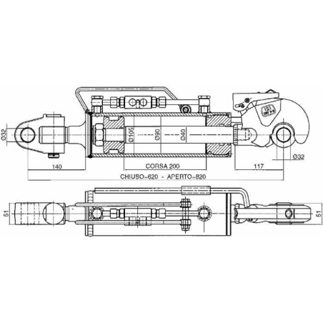 3°PUNTO IDRAULICO 90X40X200