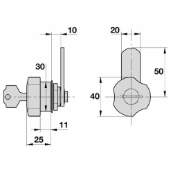 VOLANTINO CON SERRATURA SX