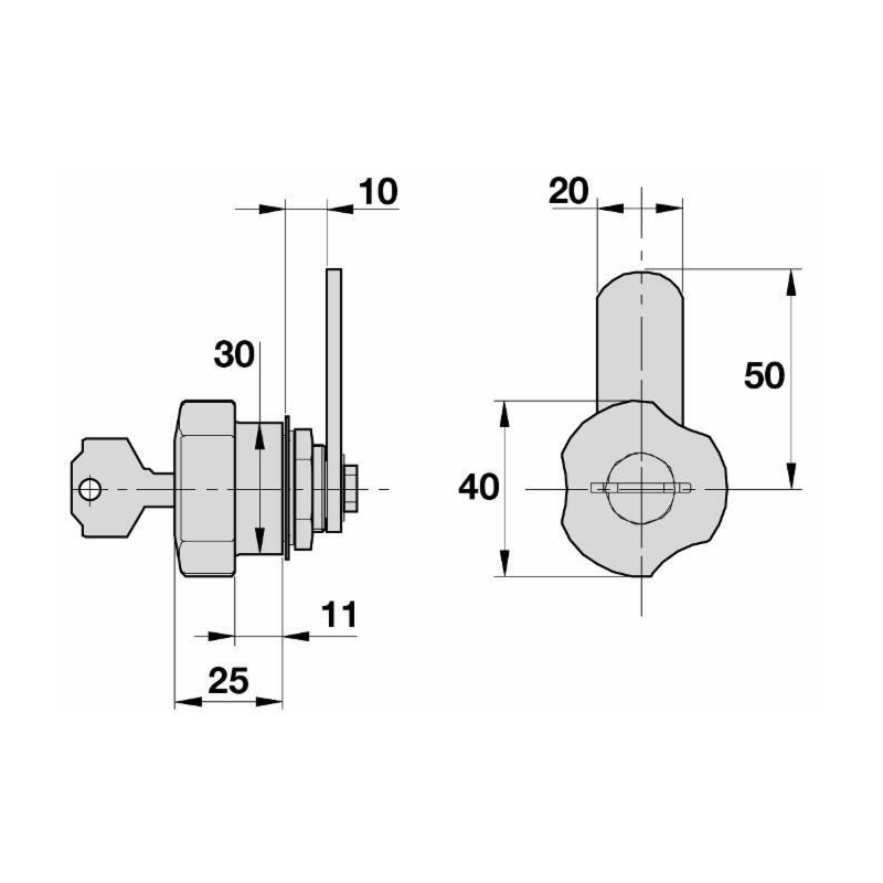VOLANTINO CON SERRATURA SX