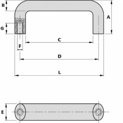 MANIGLIA CON BOCCOLA M6