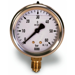 MANOMETRO IN INOX Ø 63MM, SCALA 0/60 BAR , ATTACCO RADIALE G 1/4"