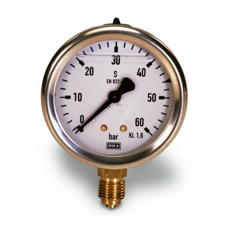 MANOMETRO IN INOX Ø 63MM, SCALA 0/60 BAR , ATTACCO RADIALE G 1/4"