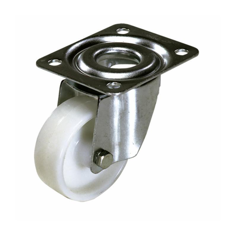 RUOTA NYLON Ø 100MM CON SUPPORTO GIREVOLE