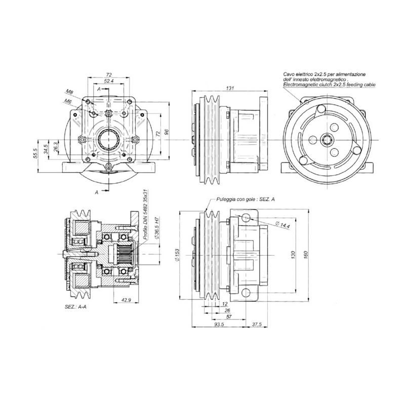 INNESTO ELETTROMAGNETICO 12VDC PER POMPE GRUPPO 1 E 2